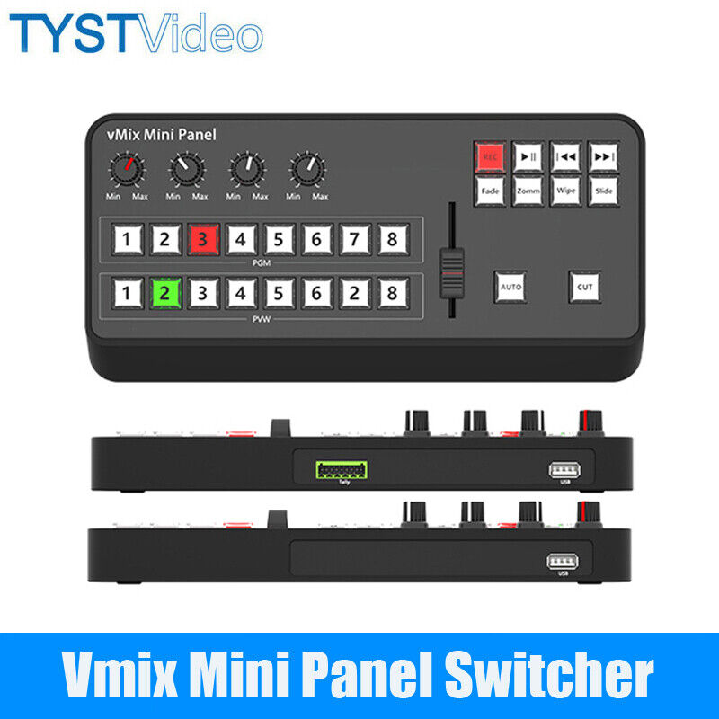 Tyst Video Vmix Mini Panel 8-ch Director Switcher Midi2.0 With Tally Usb Output
