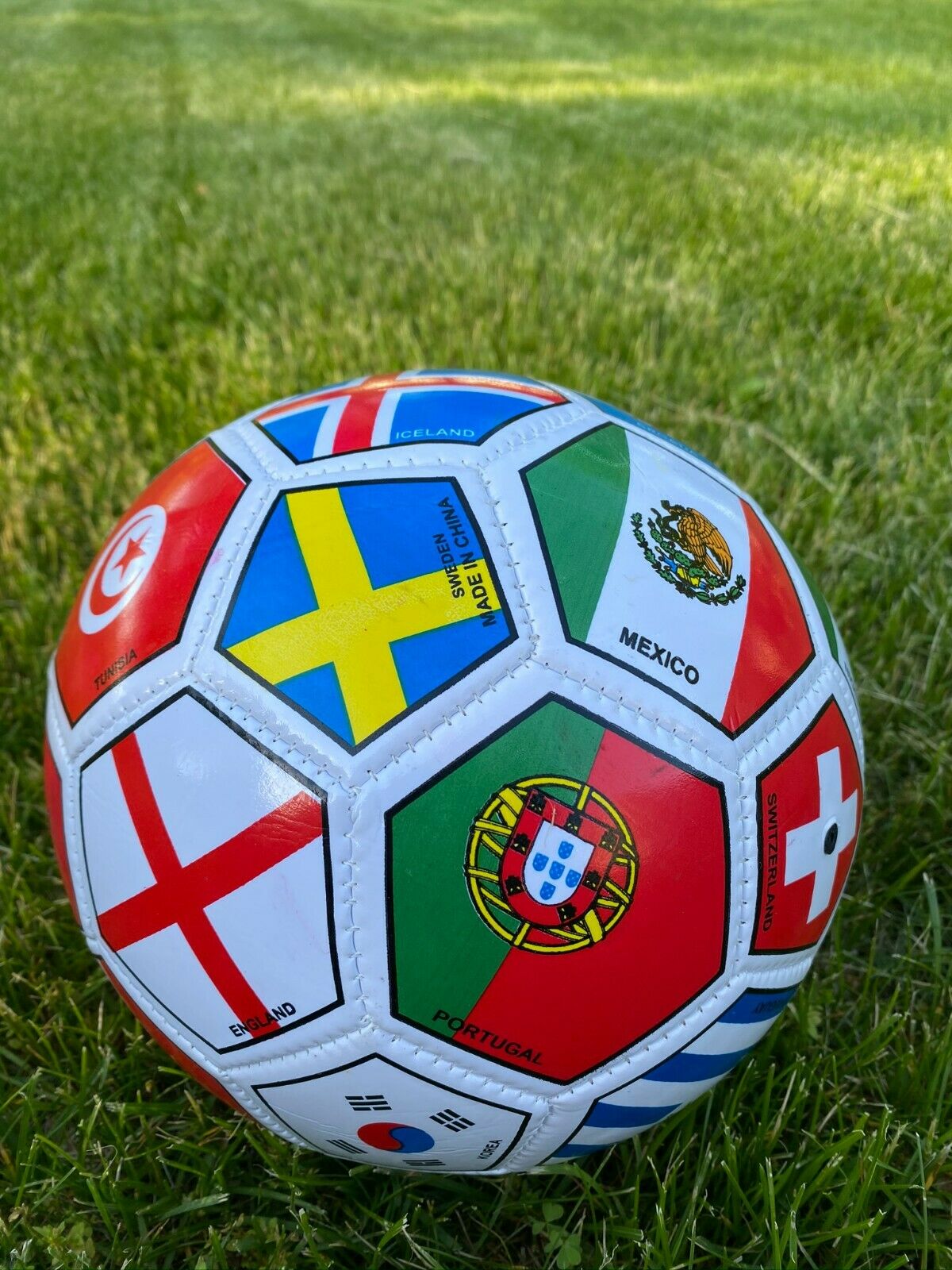 Soccer Ball Fifa World Cup Full Size Flags Official Size 5 Shipped From Usa New!